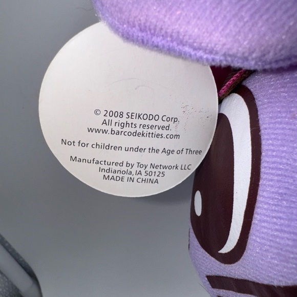 Barcode Kitties New Stuffed Plush Doll Toy Figure Purple Mouse Mice Cat Kitty - Picture 4 of 7